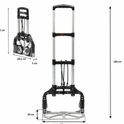 Wózek transportowy NAC 0070, 2-kołowy, do 70 kg, składany
