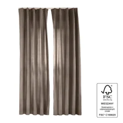 Zasłony aksamitne na taśmie 135 x 250 cm Smukee Home, 2 szt., szare