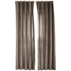 Zasłony aksamitne na taśmie 135 x 250 cm Smukee Home, 2 szt., szare