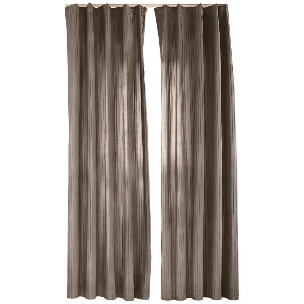 Zasłony aksamitne na taśmie 135 x 250 cm Smukee Home, 2 szt., szare