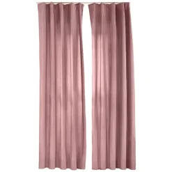 Zasłony aksamitne na taśmie 135 x 250 cm Smukee Home, 2 szt., różowe