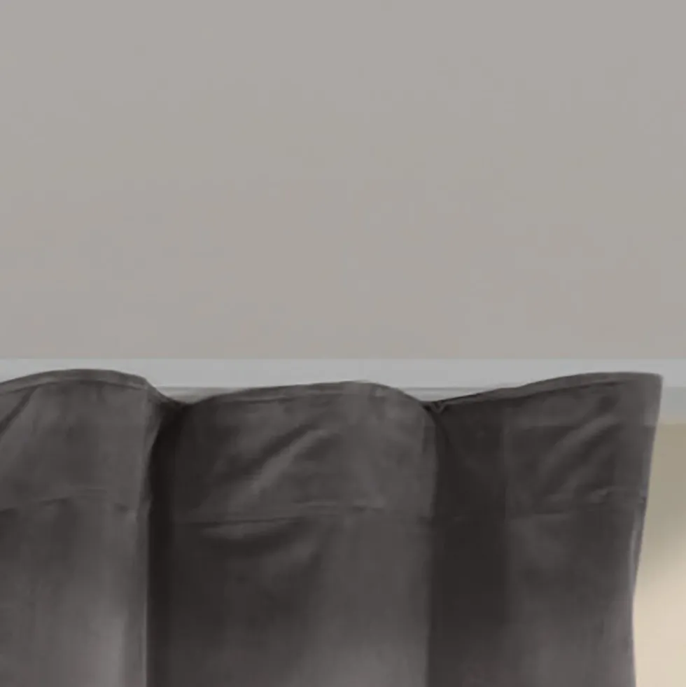 Zasłony na taśmie welwetowe 140 x 250 cm Smukee, 2 szt., grafitowe