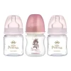 Zestaw 3 butelek Canpol Babies, 120 ml, różowe