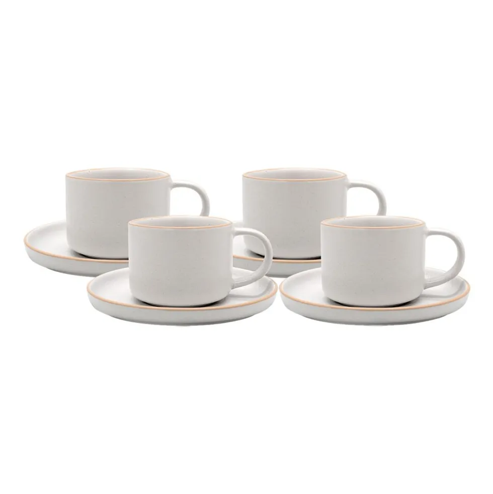 Zestaw do kawy MG Home Artena White, 220 ml, 4 elementy, biały