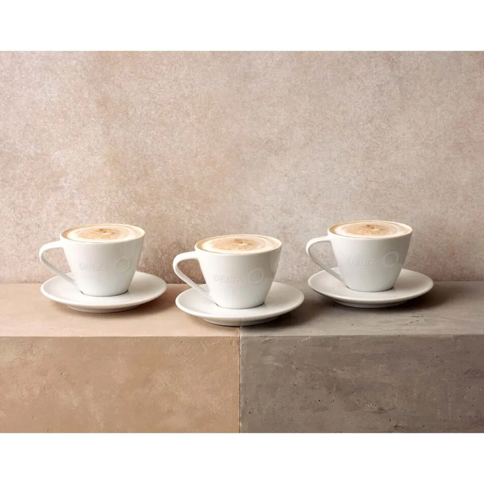 Zestaw do kawy z porcelany Delta Q Qups Cappuccino, 12 elementów, biały