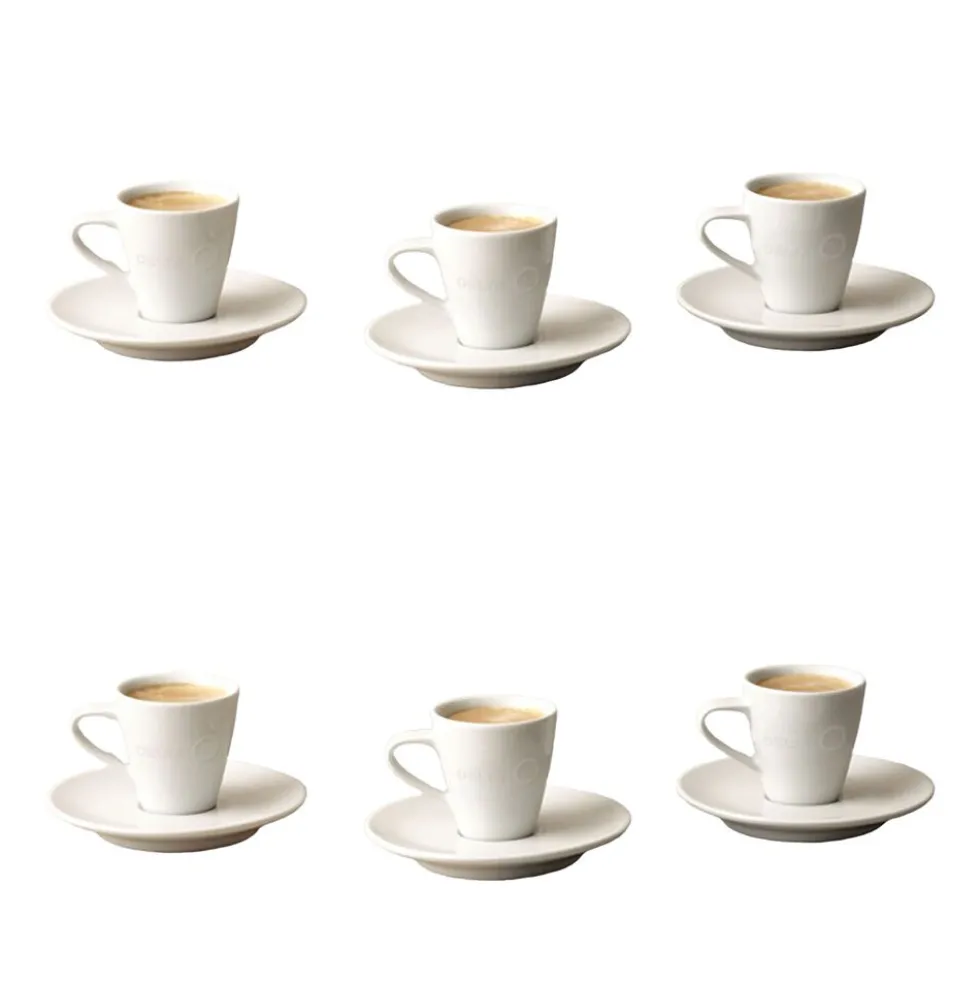 Zestaw do kawy z porcelany Delta Q Qups Espresso Pro, 12 elementów, biały