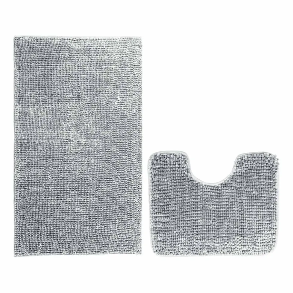 Zestaw dywaników łazienkowych 50 x 80 cm i 40 x 50 cm Restilo Bati, 2 szt., szare