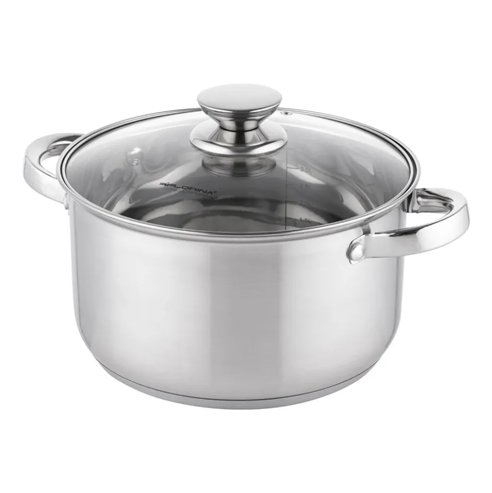 Zestaw garnków Florina CookPro, 8 elementów, stal nierdzewna