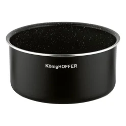 Zestaw garnków Konighoffer Spinel Black, 16/18/20 cm, odpinana rączka, czarne