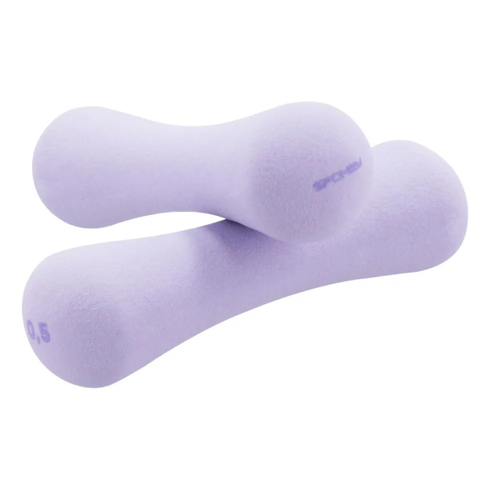 Zestaw hantli Spokey Bone, 2 x 0,5 kg, fioletowe
