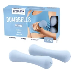 Zestaw hantli Spokey Bone, 2 x 1 kg, niebieskie