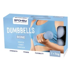 Zestaw hantli Spokey Bone, 2 x 1 kg, niebieskie