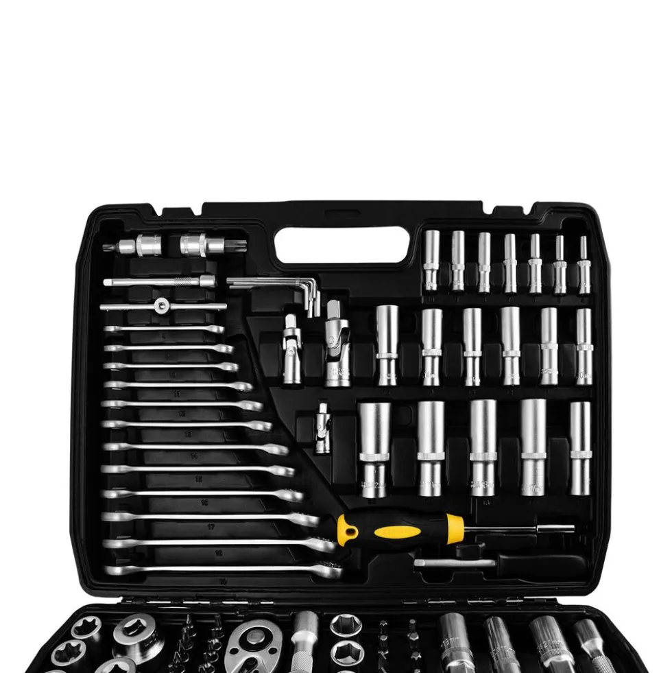 Zestaw kluczy nasadowych Topex 1/2”, 1/4”, 3/8”, 219 elementów