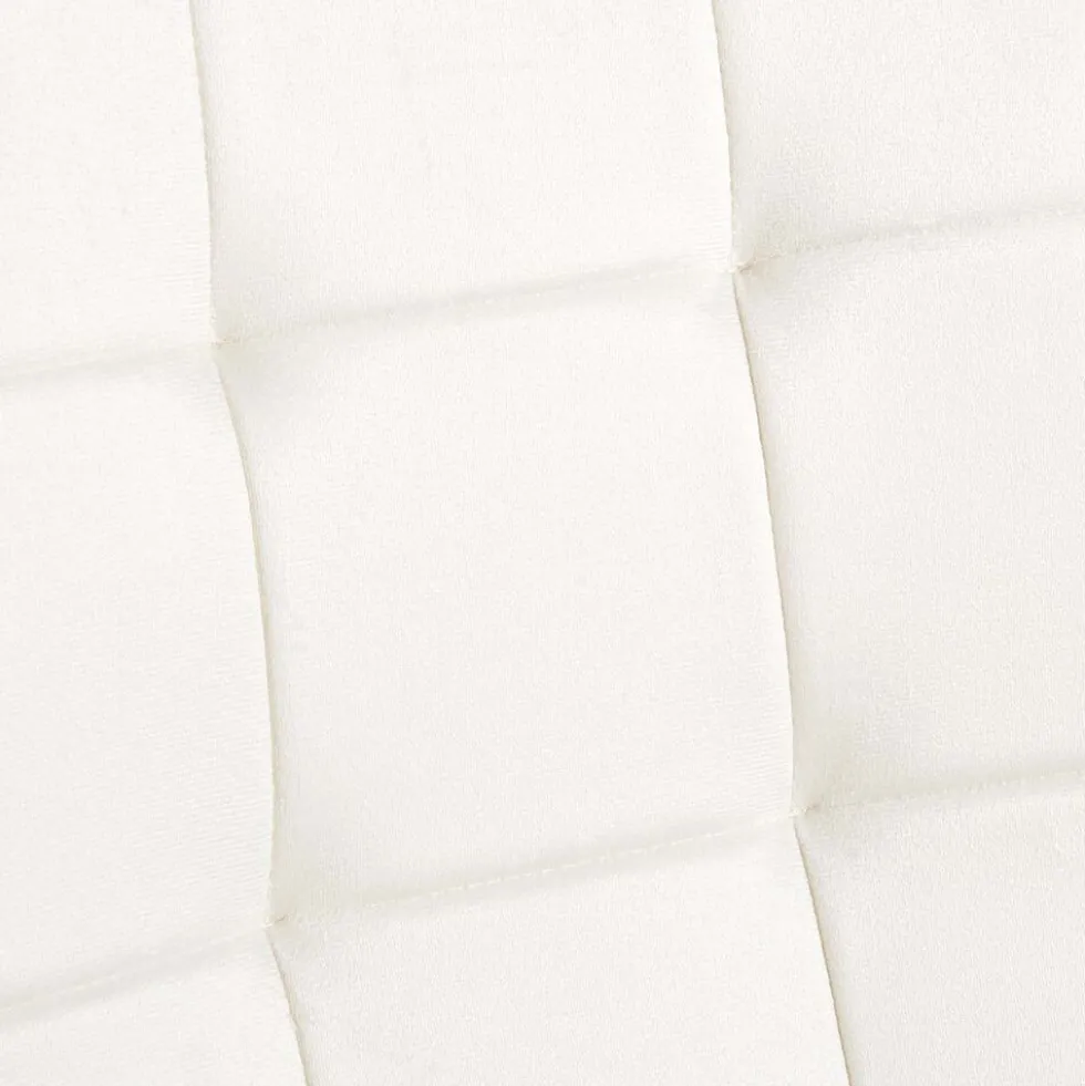 Zestaw 4 krzeseł tapicerowanych Vilandy Basic Velvet, ecru