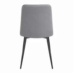 Zestaw 4 krzeseł tapicerowanych Vilandy Basic Velvet, szare