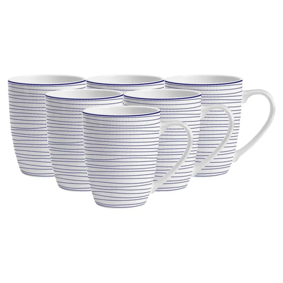 Zestaw kubków porcelanowych MG Home Marea, 360 ml, 6 sztuk
