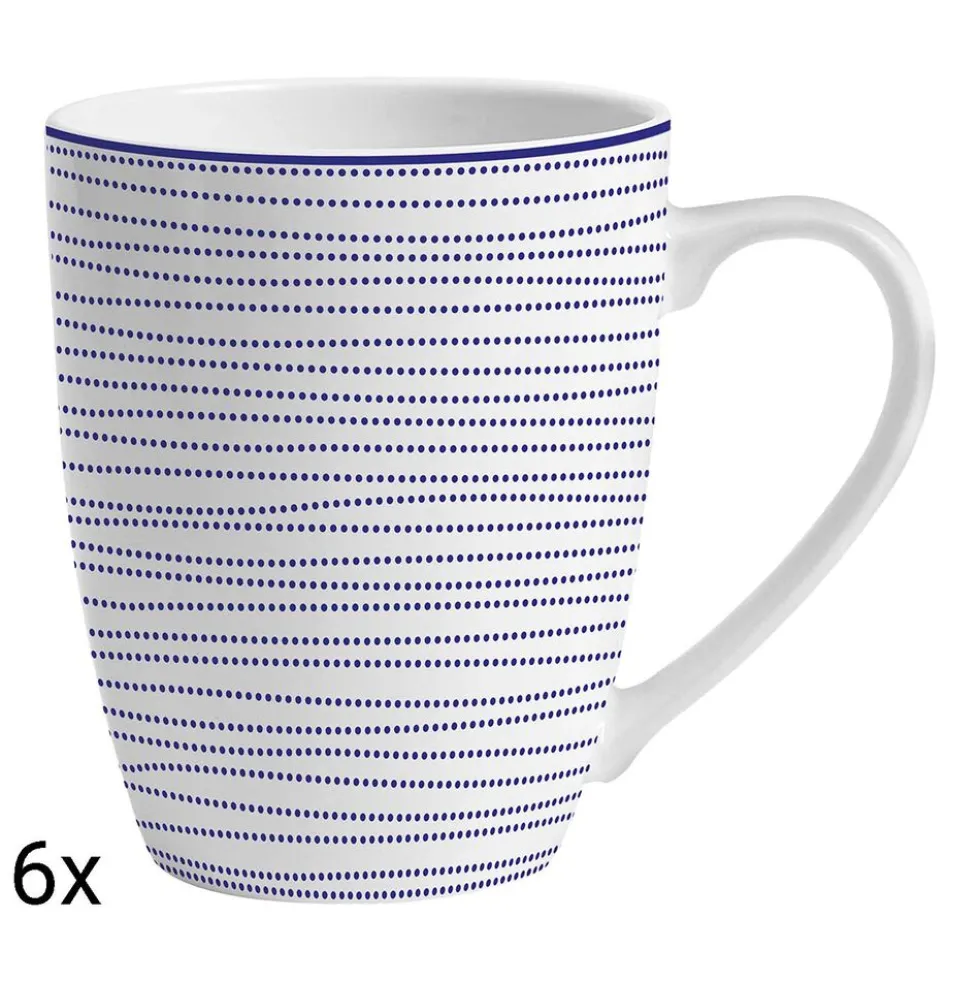 Zestaw kubków porcelanowych MG Home Marea, 360 ml, 6 sztuk