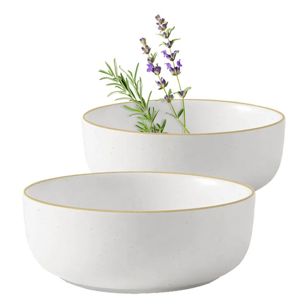 Zestaw misek z kamionki MG Home Artena White,780 ml, 4 sztuki, białe