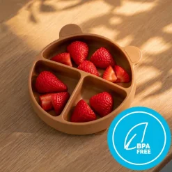 Zestaw naczyń dziecięcych Kidnort Diet, 4 elementy, brązowy