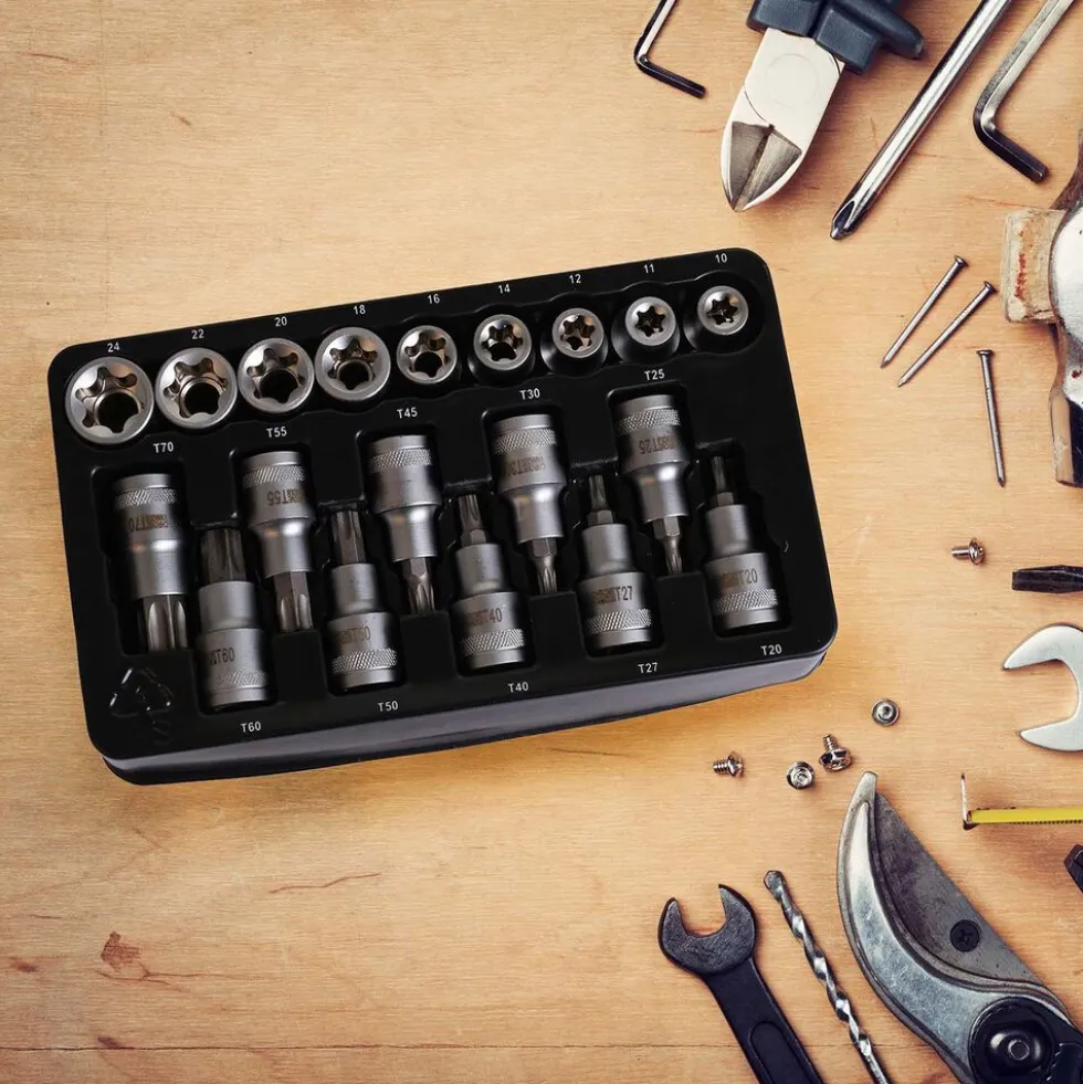 Zestaw nasadek i kluczy wpustowych Torx 1/2” Niteo