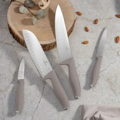 Zestaw noży kuchennych BerlingerHaus BH/2960A, 4 elementy, taupe