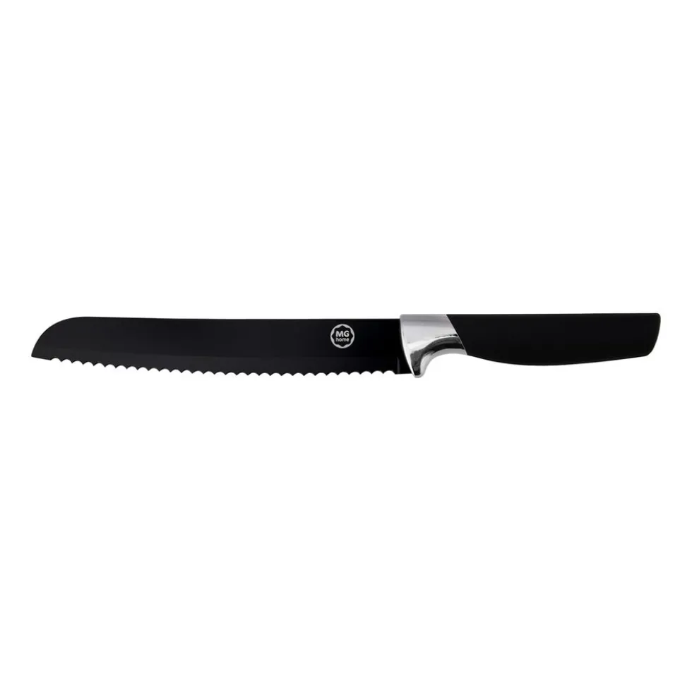 Zestaw noży w bloku MG Home Black, 7 elementów, z nożyczkami