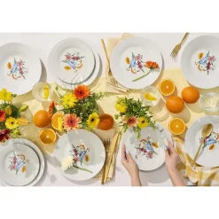 Zestaw obiadowy z porcelany Domotti Lili, na 6 osób, 18 elementów