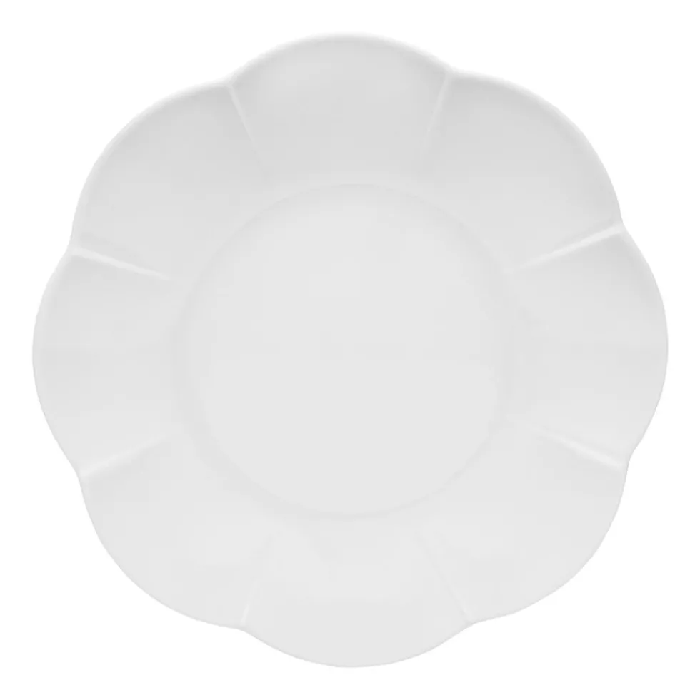 Zestaw obiadowy z porcelany na 6 osób Lubiana Naomi, 18 elementów, biały