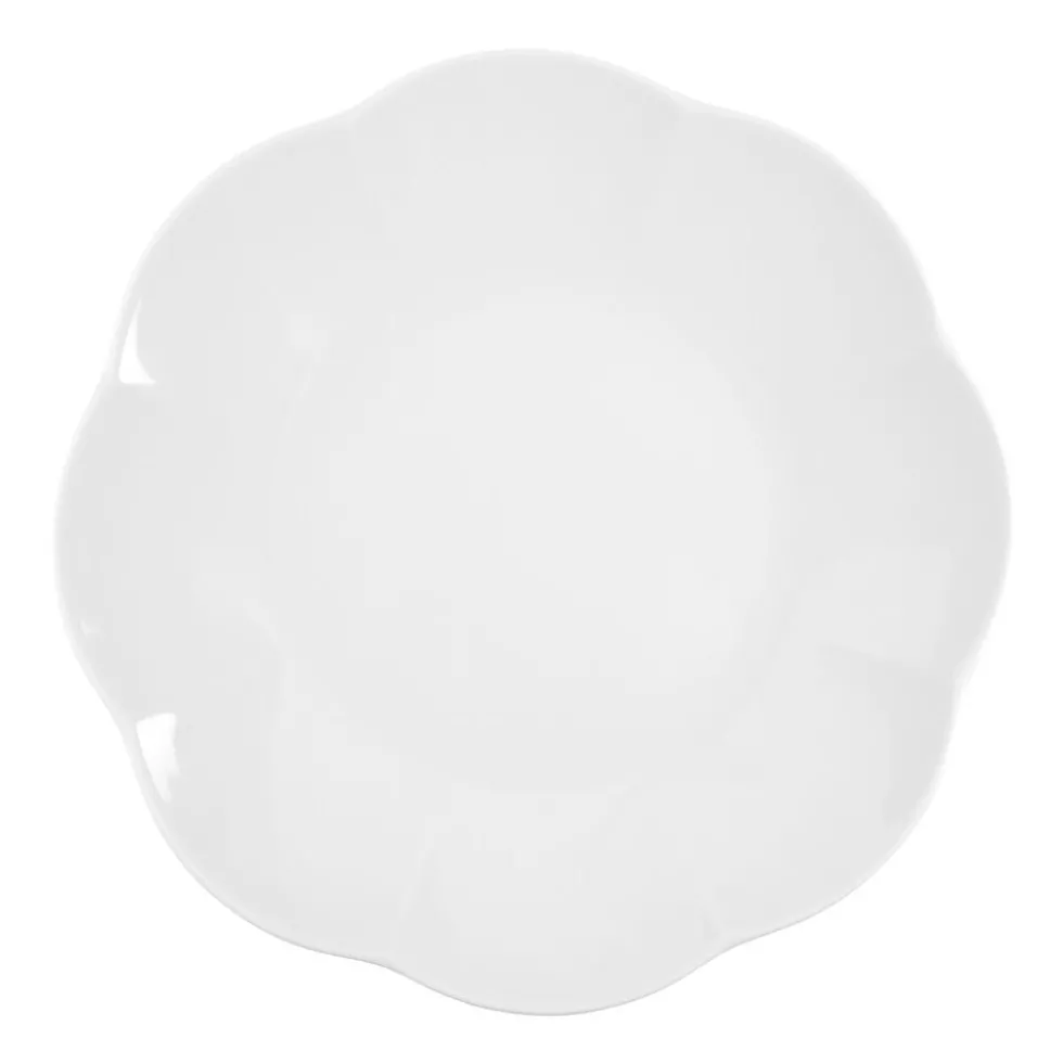 Zestaw obiadowy z porcelany na 6 osób Lubiana Naomi, 18 elementów, biały