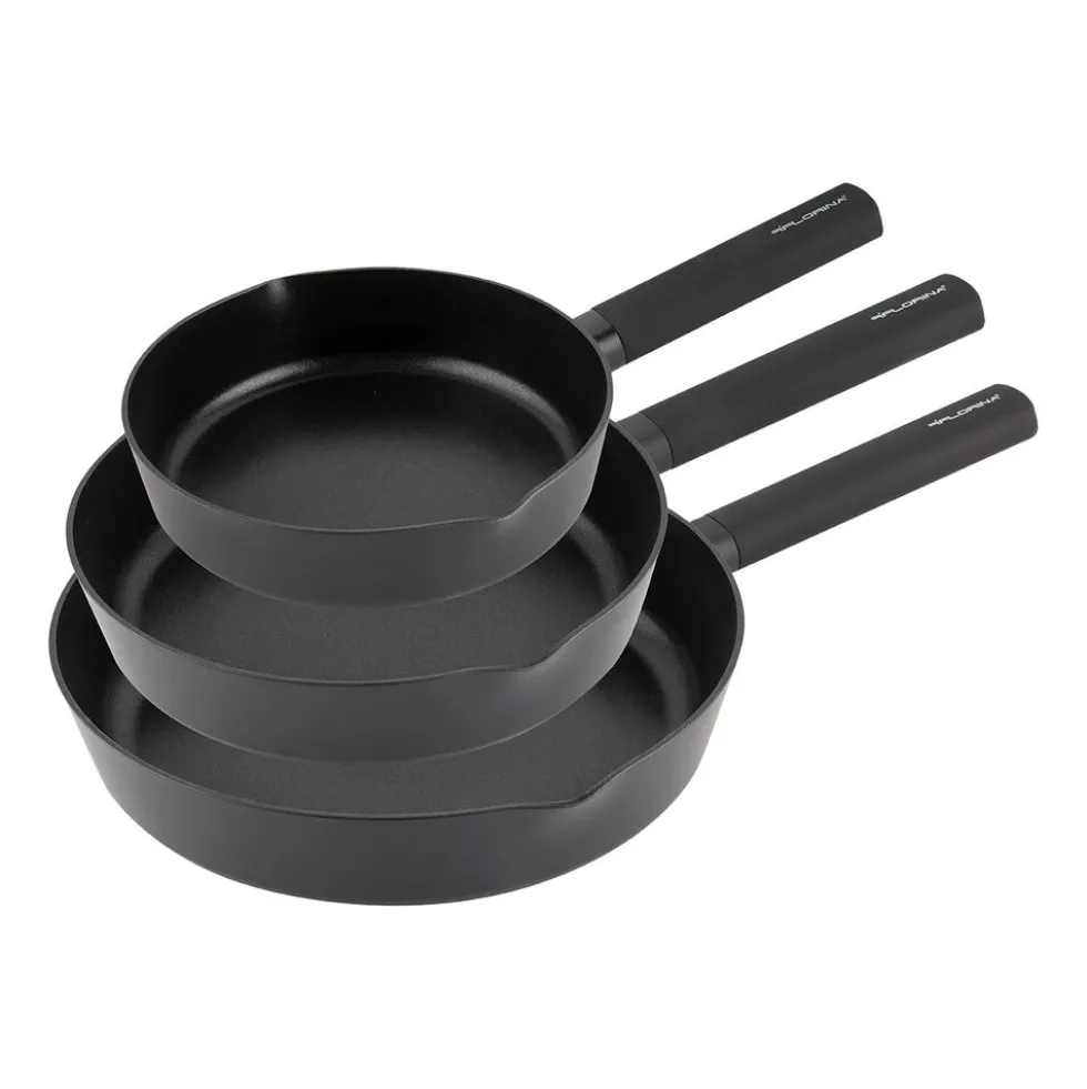 Zestaw patelni Florina Optimus by Mateusz Gessler, 3 elementy, non-stick, czarne