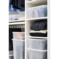 Zestaw 4 pudełek do przechowywania Rotho Lona, 10 l, transparentne
