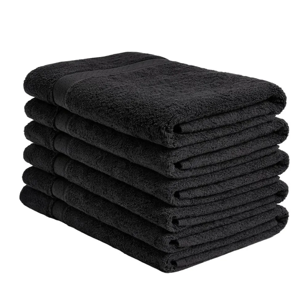 Zestaw ręczników frotte Art Soft Home, 500 g/m², 40 x 70 cm, 6 szt., czarne