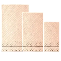 Zestaw ręczników frotte Art Soft Home Diamante, 500 g/m², 3 szt., beżowe
