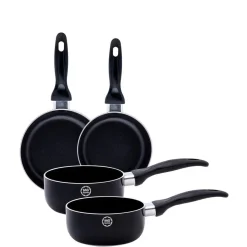 Zestaw rondli i patelni MG Home Mini, 4 elementy, czarne