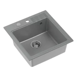 Zlewozmywak granitowy Root Chef Leo Box, szary, 50 x 52 x 20 cm