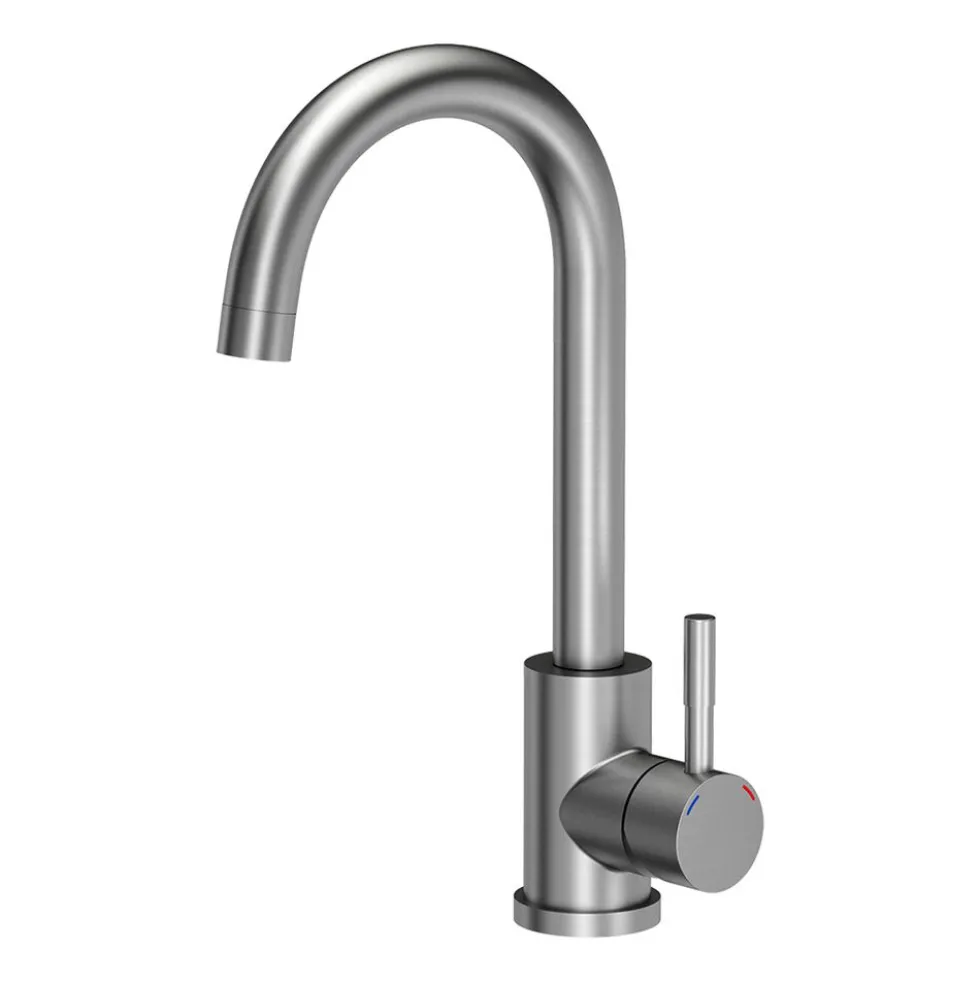Zlewozmywak stalowy Mini Basic z baterią, stal nierdzewna, 400 x 450 x 200 mm