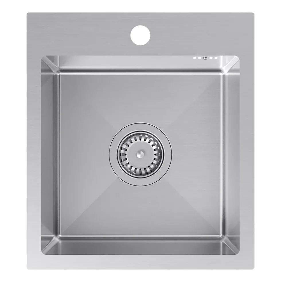 Zlewozmywak stalowy Mini Basic z baterią, stal nierdzewna, 400 x 450 x 200 mm