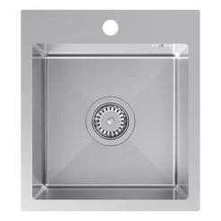 Zlewozmywak stalowy Mini Gum z baterią, stal nierdzewna, 400 x 450 x 200 mm
